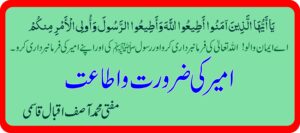 امیر کی ضرورت